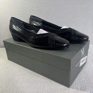Mark Lemp Classics Tracy Black Snakeskin Shoes Size 7 Narrow Fit New With Box‎
